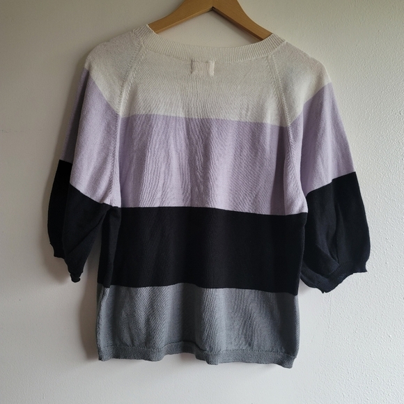 NATION LTD, Cotton/Alpaca Blend Lightweight Sweater,3/4 Sleeve, Size‎ Small - Picture 2 of 6